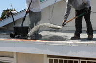 Trench flat roofing repair